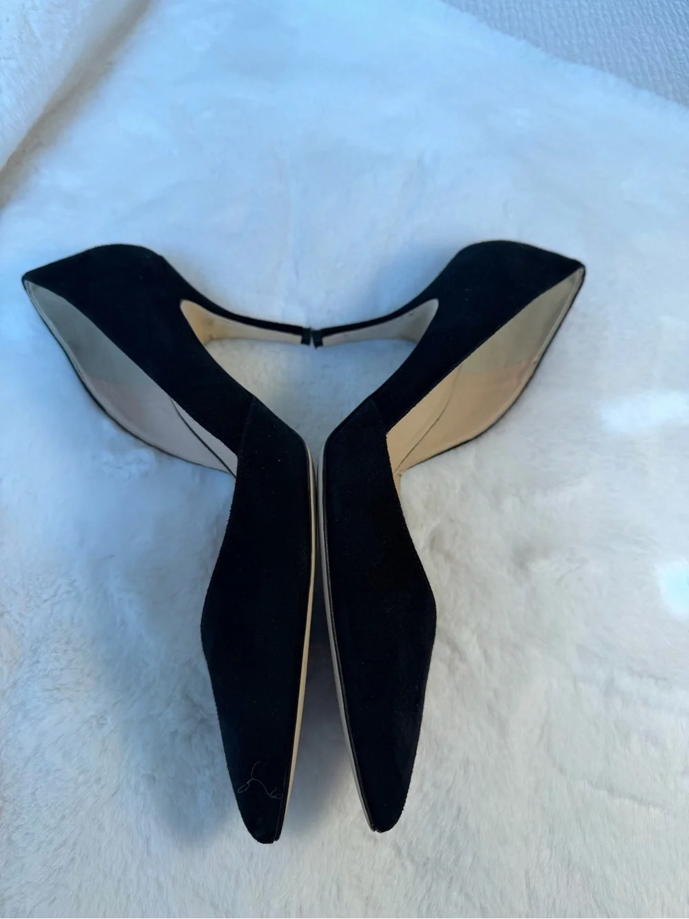 J. Crew Black Suede Colette Pointed-Toe D’Orsay Pumps Size 8.5